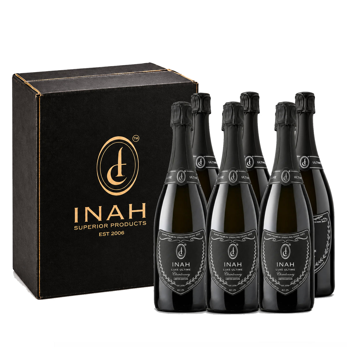 INAH Luxe Ultime Chardonnay Sparkling Grape Juice 6 x 750ml
